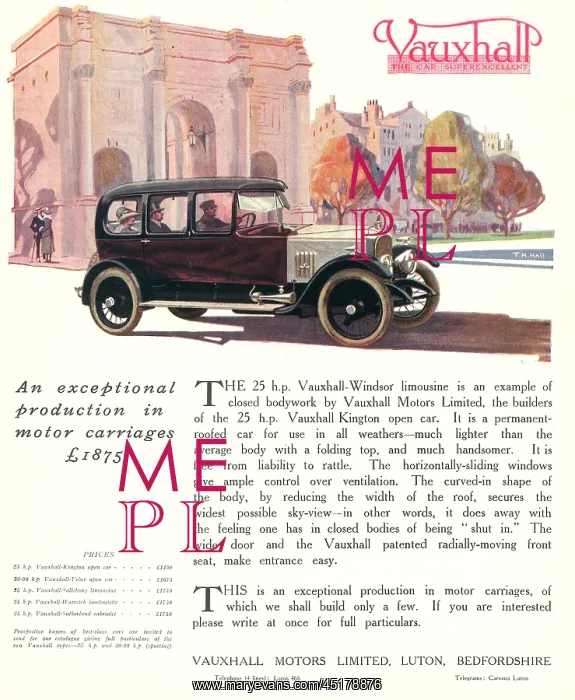 : Vauxhall Advertisement : Vauxhall Advertisement