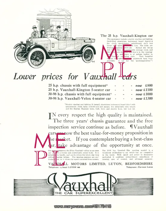 : Vauxhall Advertisement : Vauxhall Advertisement