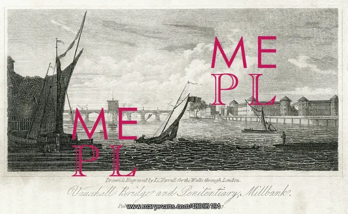 : Vauxhall Bridge and Penitentiary, Millbank : Vauxhall Bridge and Penitentiary, Millbank