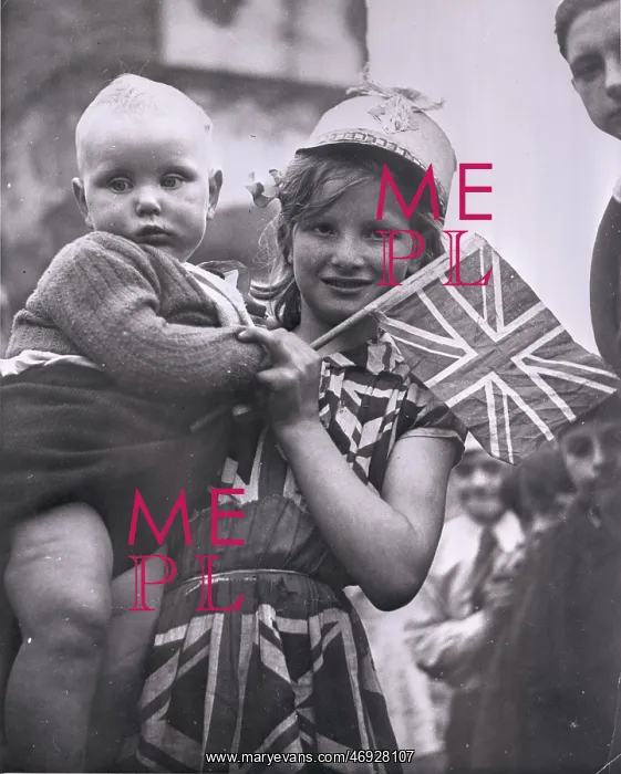 : VE Day - children celebrating : VE Day - children celebrating