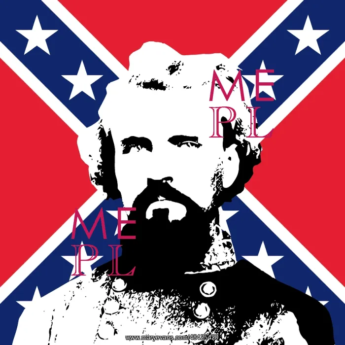 : Vector artwork of General Nathan Forrest in : Vector artwork of General Nathan Forrest in