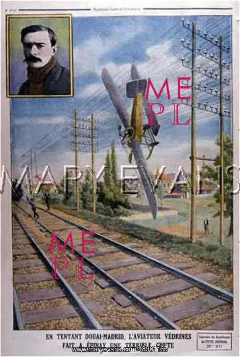 : VEDRINES CRASHES 1912 : VEDRINES CRASHES 1912