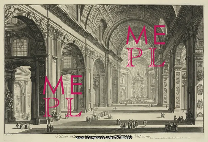 : Veduta interna della Basilica di S. Pietro in Vaticano : Veduta interna della Basilica di S. Pietro in Vaticano