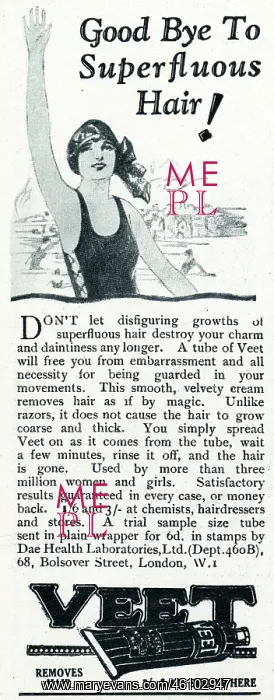  : Veet advertisement, 1926