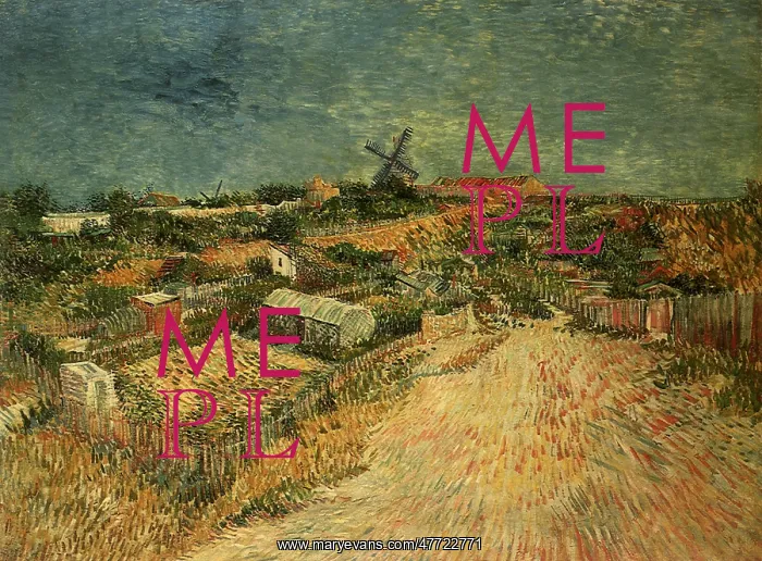 : Vegetable Gardens in Montmarte, by Van Gogh : Vegetable Gardens in Montmarte, by Van Gogh