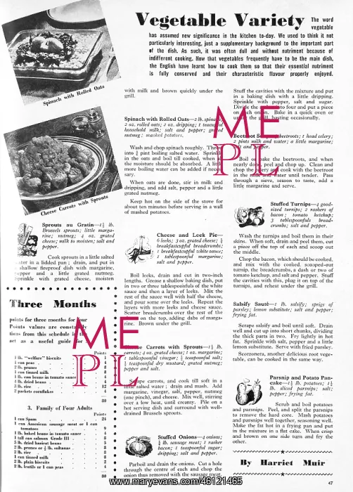 : Vegetable variety, 1943 : Vegetable variety, 1943