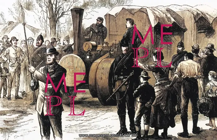 : Vehicle preceded by flag, 1883 : Vehicle preceded by flag, 1883
