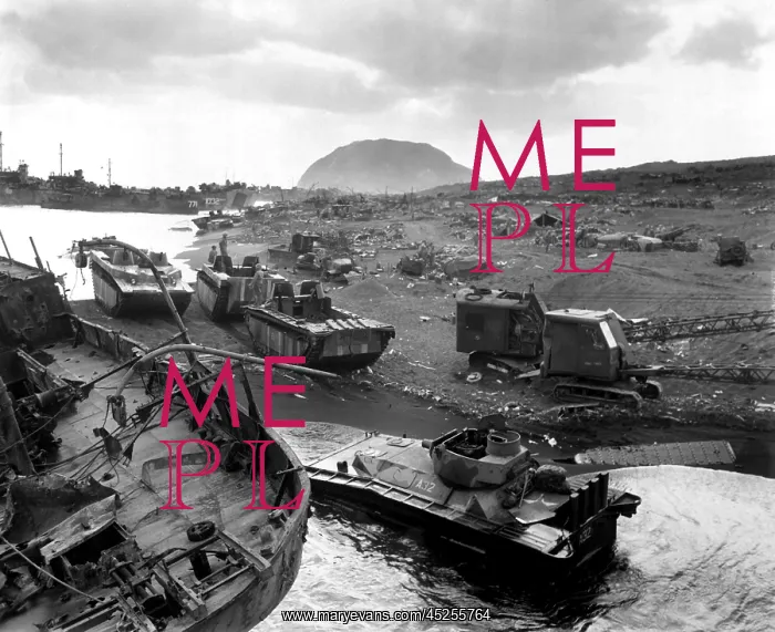 : Vehicles of war knocked out on the black sands : Vehicles of war knocked out on the black sands