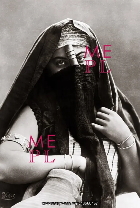  : Veiled woman, Cairo, Egypt, circa 1910