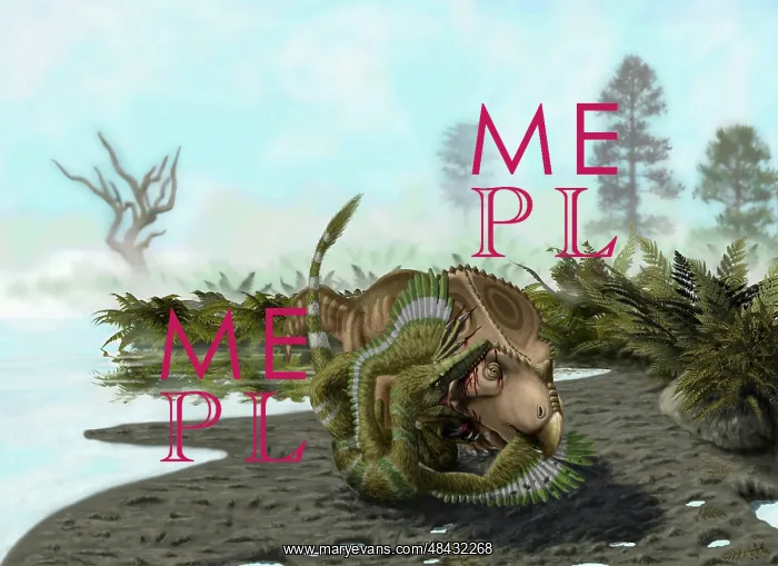 : A Velociraptor attacks a Protoceratops : A Velociraptor attacks a Protoceratops