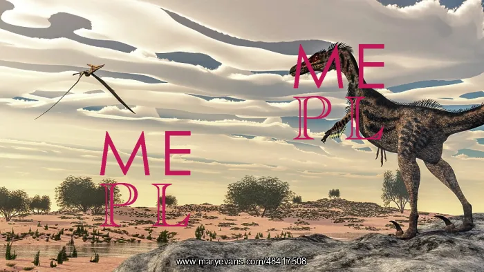 : Velociraptor dinosaur observing a pteranodon flying over ? : Velociraptor dinosaur observing a pteranodon flying over ?
