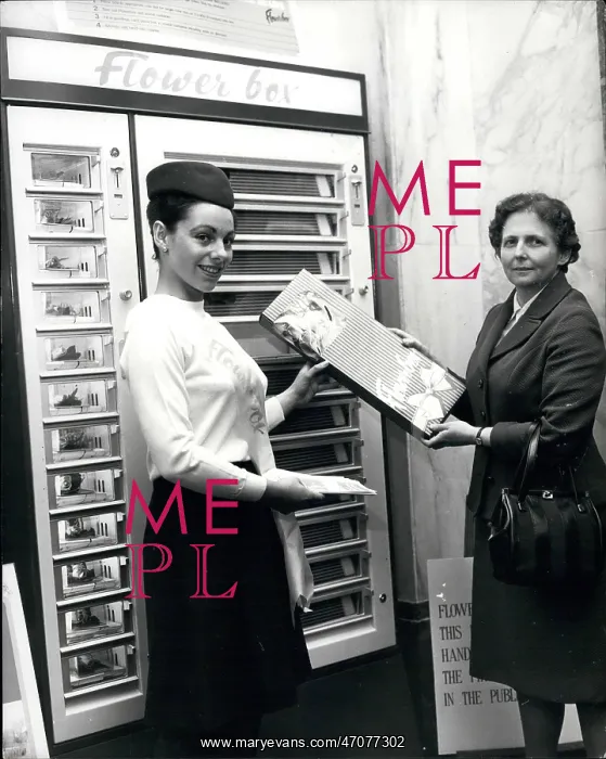 : Vending machine for flowers in Post Office, London : Vending machine for flowers in Post Office, London
