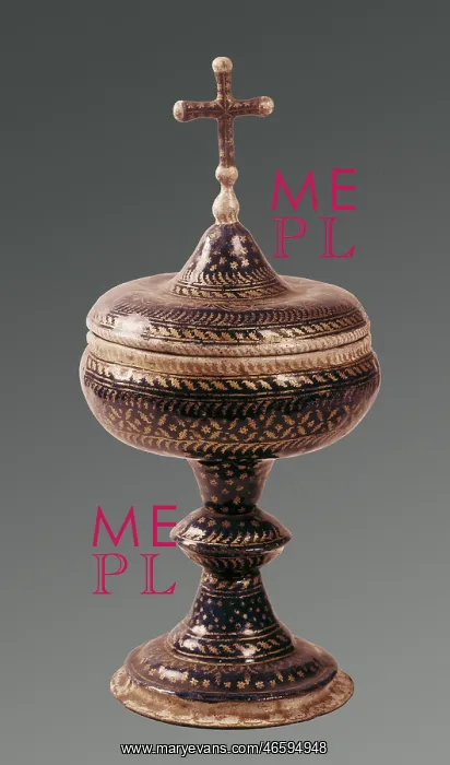 : Venetian chalice of enameled copper. Renaissance : Venetian chalice of enameled copper. Renaissance