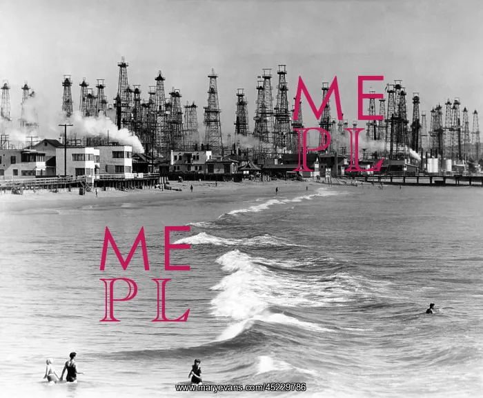 : Venice Beach view of oil derricks. Two months ? : Venice Beach view of oil derricks. Two months ?
