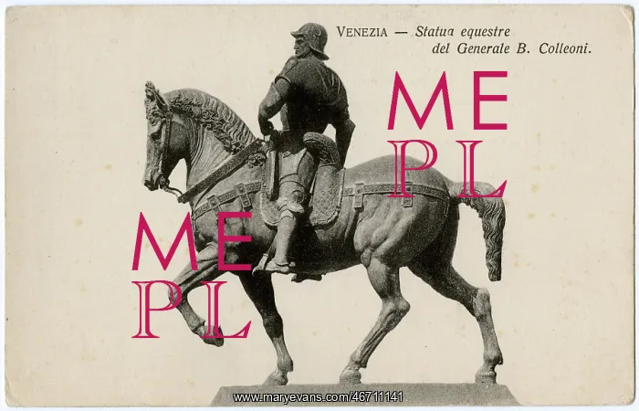 : Venice, Italy - Equestrian Statue of General B. Colleoni : Venice, Italy - Equestrian Statue of General B. Colleoni