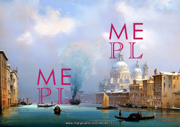 : Venice under the snow, painting : Venice under the snow, painting