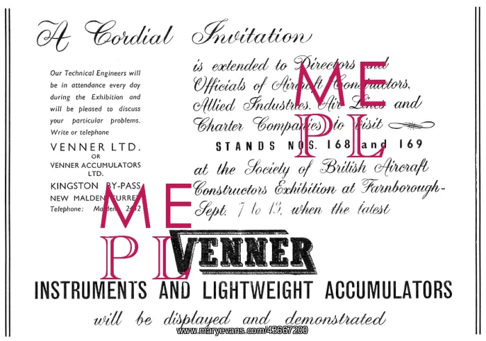 : Venner Instruments & Accumulators 1953 : Venner Instruments & Accumulators 1953