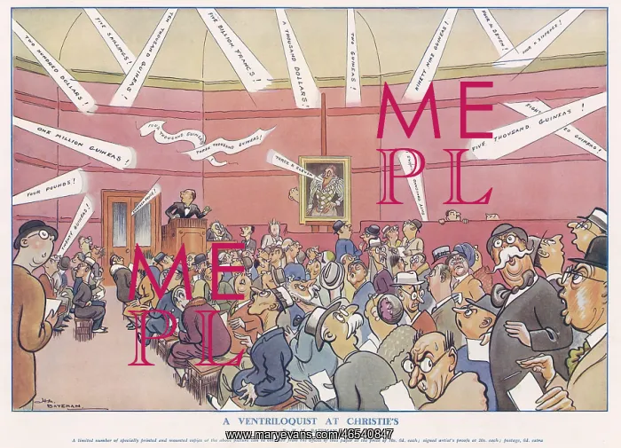 : A Ventriloquist at Christie's by H. M. Bateman : A Ventriloquist at Christie's by H. M. Bateman