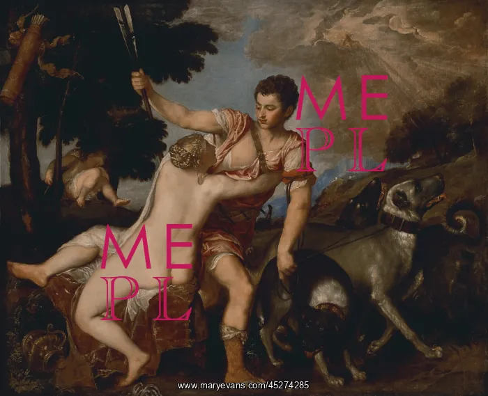 : Venus and Adonis, by Titian : Venus and Adonis, by Titian