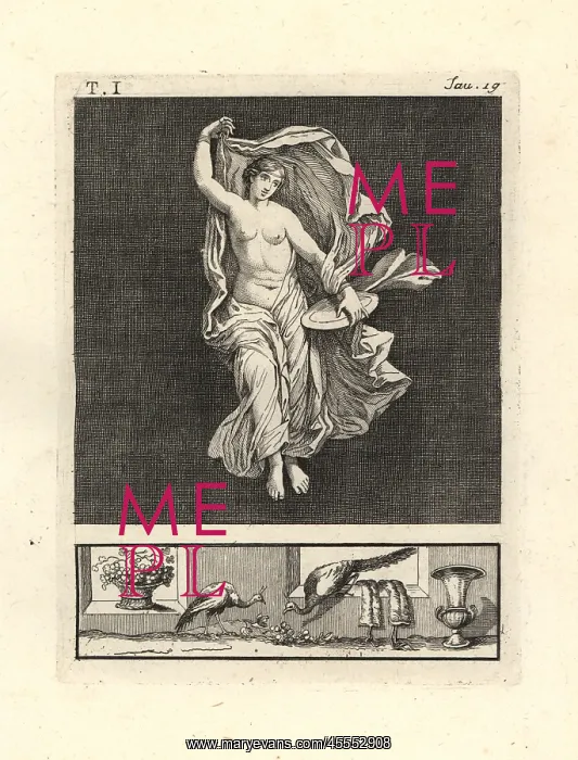  : Venus dancing gracefully with a disk of gold and blue veil