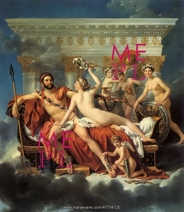 : Venus Disarming Mars, by Jacques-Louis David : Venus Disarming Mars, by Jacques-Louis David