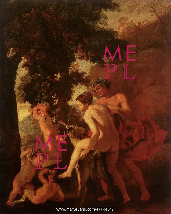  : Venus, a Faun and Putti, by Poussin