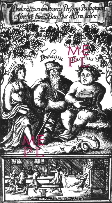 : Venus, Podagra and Bacchus, 1687 : Venus, Podagra and Bacchus, 1687