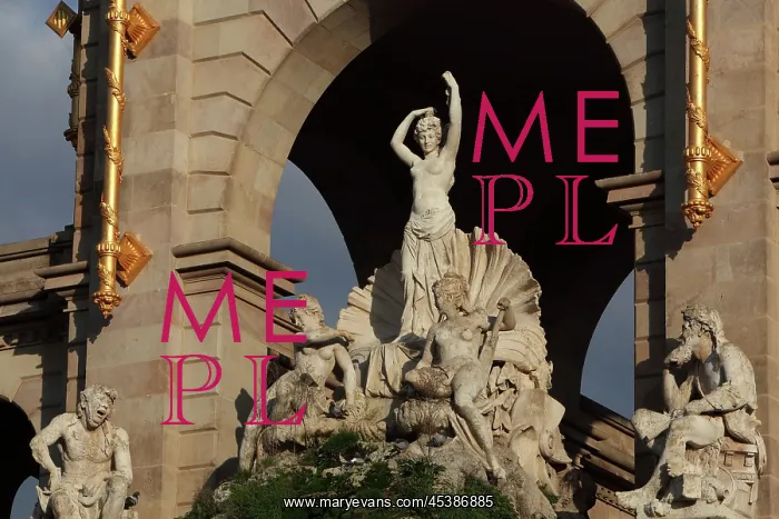 : Venus rising from a seashell, Fountain, Parc de : Venus rising from a seashell, Fountain, Parc de