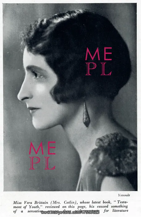 : Vera Brittain by Madame Yevonde : Vera Brittain by Madame Yevonde