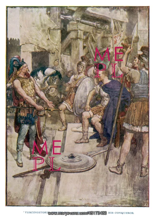 : VERCINGETORIX SURRENDERS : VERCINGETORIX SURRENDERS