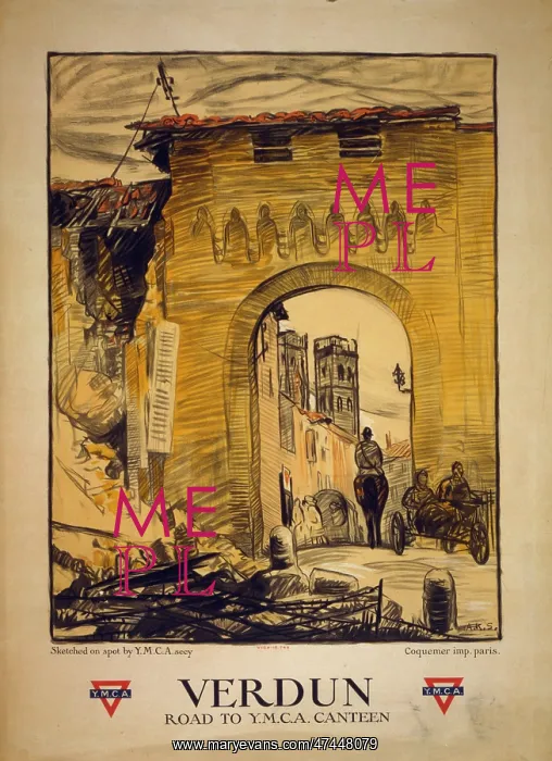 : Verdun, road to YMCA canteen : Verdun, road to YMCA canteen