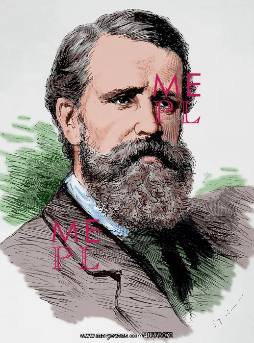: Verney Lovett Cameron (1844-1894). Engraving. Colored : Verney Lovett Cameron (1844-1894). Engraving. Colored