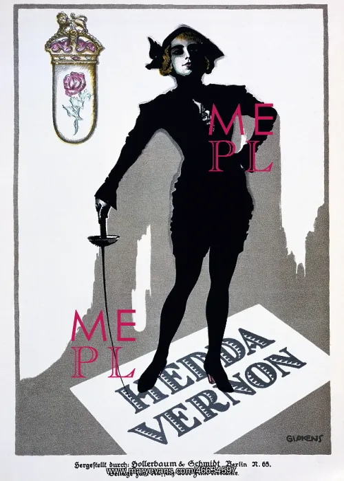 : Vernon, Hedda, * 1886, German actress, poster : Vernon, Hedda, * 1886, German actress, poster