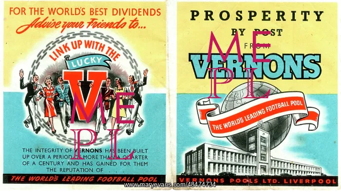 : Vernons Pools, Liverpool, publicity leaflet : Vernons Pools, Liverpool, publicity leaflet