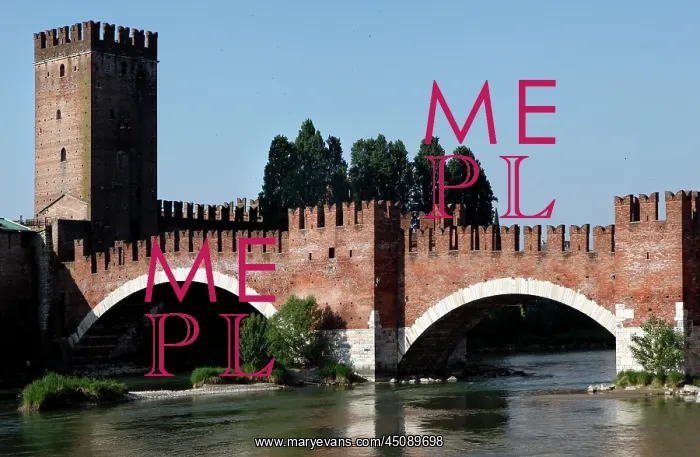 : Verona. General view of the bridge over the Adige River : Verona. General view of the bridge over the Adige River