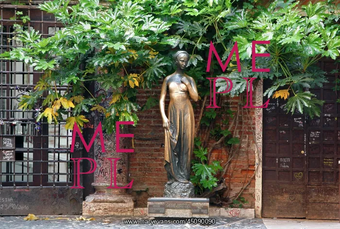 : Verona. View from the front of statue of Juliet : Verona. View from the front of statue of Juliet