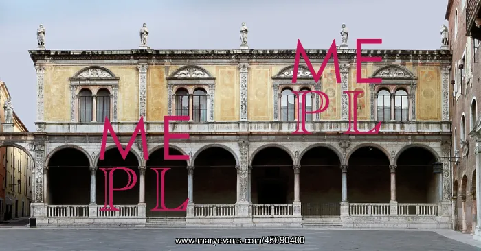 : Verona. Low angle view of the Loggia del Consiglio : Verona. Low angle view of the Loggia del Consiglio