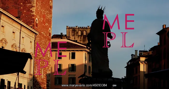 : Verona. Low angle view of the Madonna Verona Roman sculpture : Verona. Low angle view of the Madonna Verona Roman sculpture
