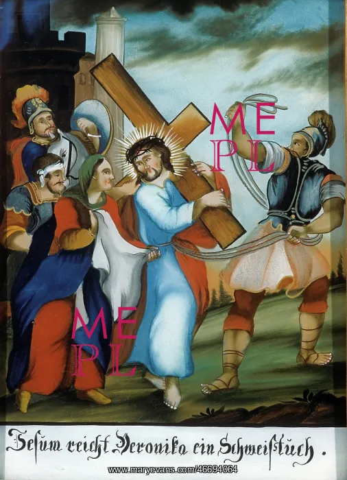 : Veronica wipes with the veil the face of Jesus : Veronica wipes with the veil the face of Jesus