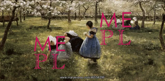 : VERSTRAETE, Theodore (1850-1907). Springtime : VERSTRAETE, Theodore (1850-1907). Springtime