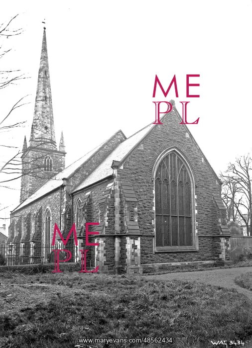 : A vertical view of a Church and Lisburn Cathedral : A vertical view of a Church and Lisburn Cathedral