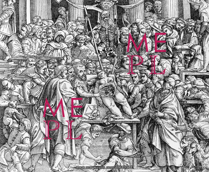 : Vesalius performing dissection, 1542 : Vesalius performing dissection, 1542