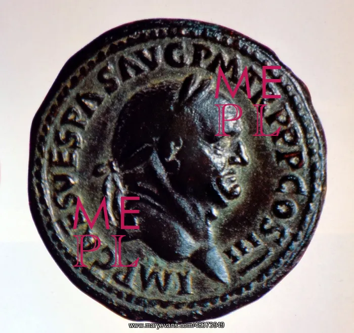 : Vespasian. Coin depicting Vespasian. Proclaimed by the East : Vespasian. Coin depicting Vespasian. Proclaimed by the East