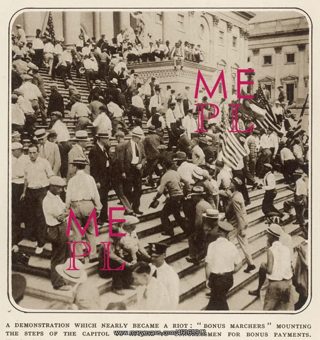 : VETERANS RIOT AT WASHINGTON:ON THE STEPS OF CONGRESS : VETERANS RIOT AT WASHINGTON:ON THE STEPS OF CONGRESS