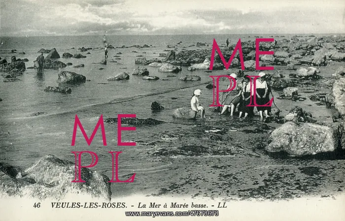: Veules-les-Roses - The sea at low tide : Veules-les-Roses - The sea at low tide