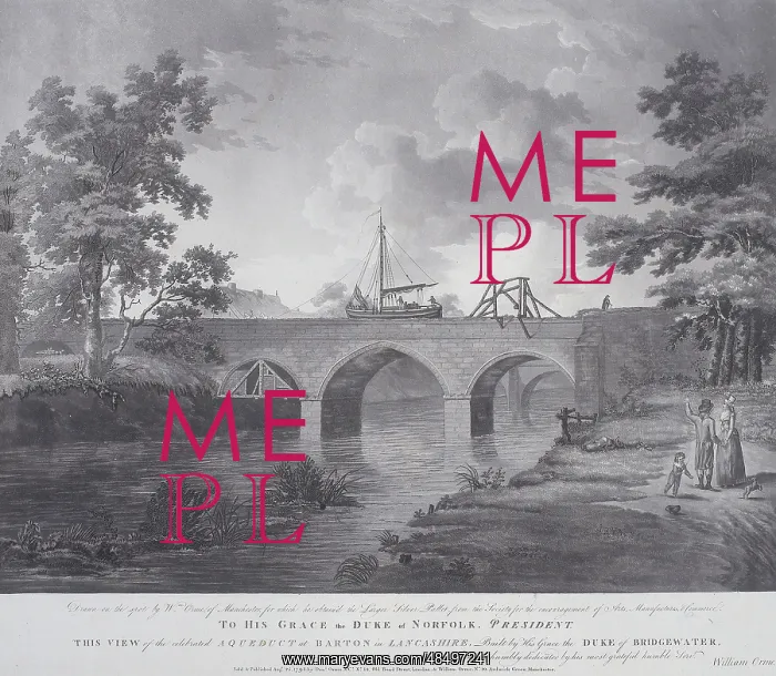 : Viaduct on the Bridgewater Canal carrying it across : Viaduct on the Bridgewater Canal carrying it across