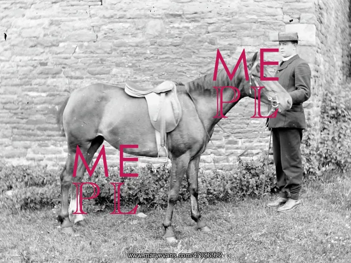 : Vicar and his horse, Mid Wales : Vicar and his horse, Mid Wales