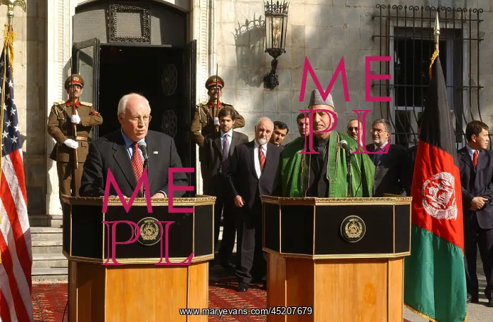 : Vice President Richard B. Cheney left and ? : Vice President Richard B. Cheney left and ?