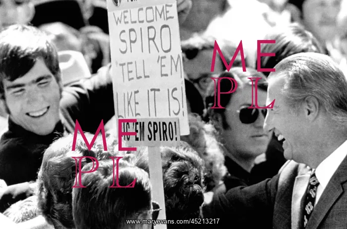 : Vice President Spiro Agnew was greeted by ? : Vice President Spiro Agnew was greeted by ?