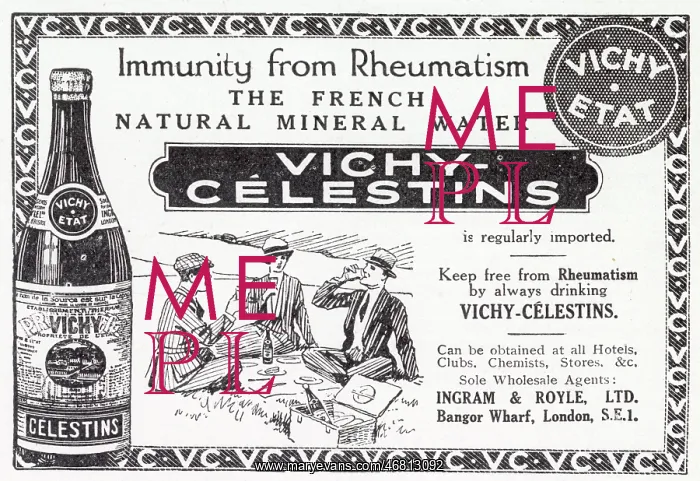  : Vichy Celestins mineral water advertisement